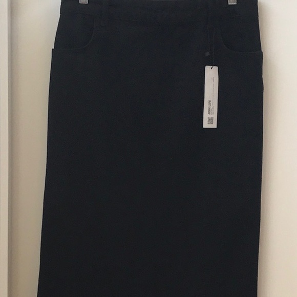 ZARA | The Sculpted Denim Skirt | Black - Picture 5 of 15